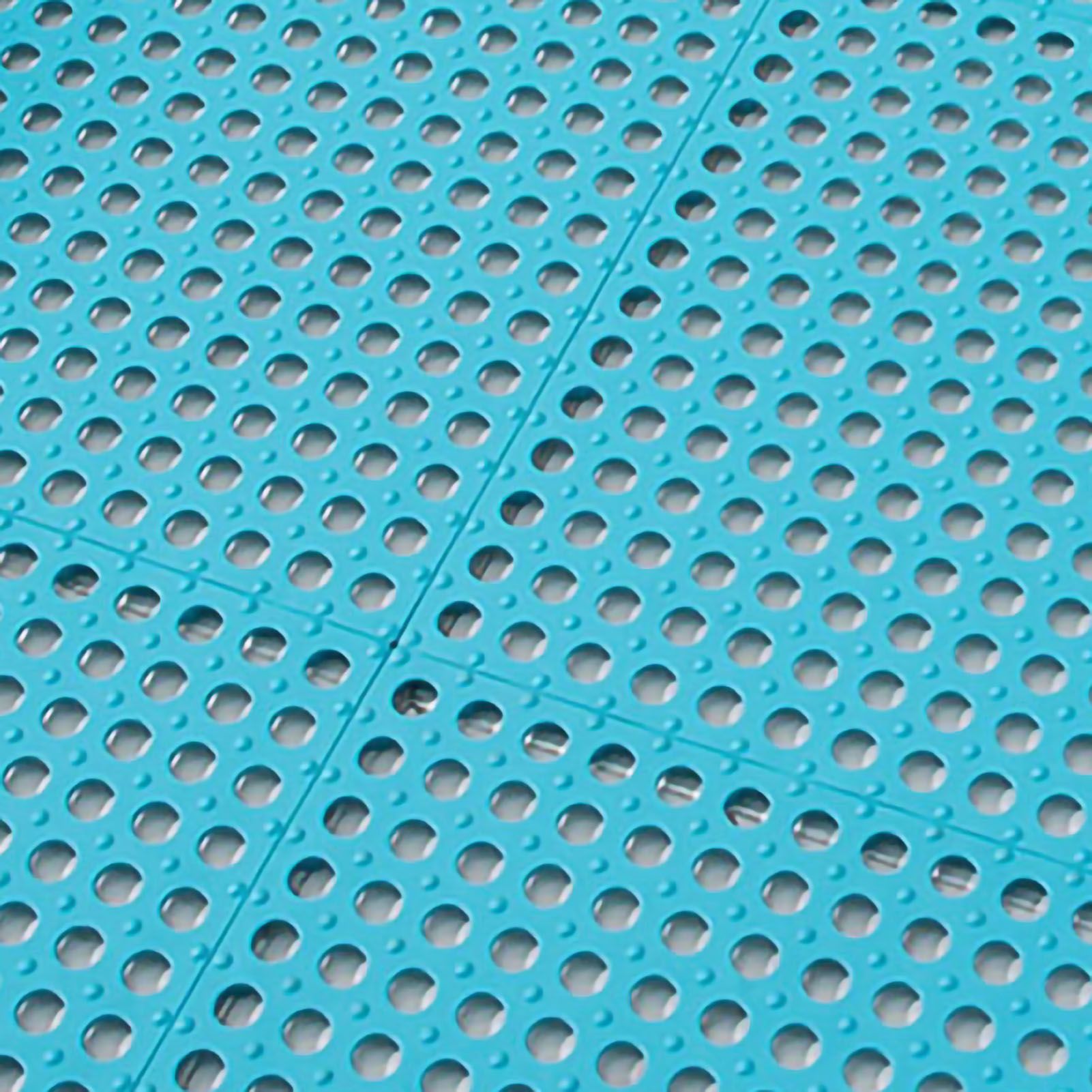 10PCS Suction Cup Floor Mats Anti Slip Plastic Mosaic Bath Mat for Kitchen Bathroom Blue