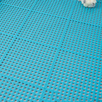 10PCS Suction Cup Floor Mats Anti Slip Plastic Mosaic Bath Mat for Kitchen Bathroom Blue