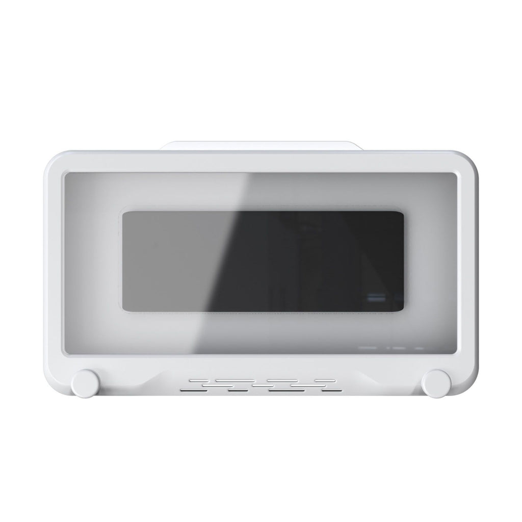 Waterproof Cell Phone Case Shower Phone Holder Wall Hanging Free Punch 360 Degree Rotation Touch Screen For Bathroom Kitchen White