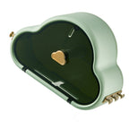 Tissue Holder Wall Mounted Side Hooks Waterproof Simple Fashionable Tissue Box for Bathroom Avocado Green