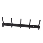 Door Hanging Hooks Modern Minimalist Black 5 Hooks Wall Mounted Thickened Aluminum Bathroom Door Row Hooks Coat Hooks