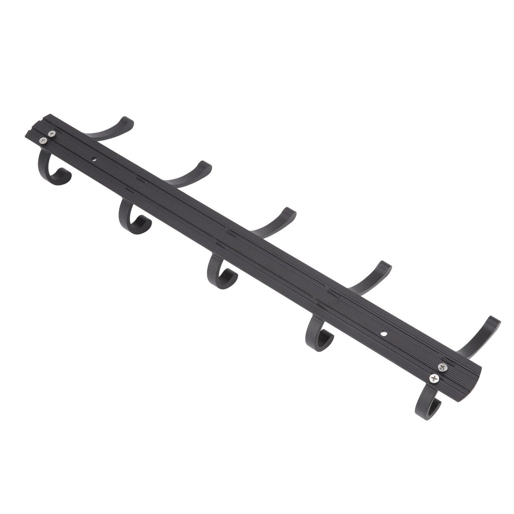Door Hanging Hooks Modern Minimalist Black 5 Hooks Wall Mounted Thickened Aluminum Bathroom Door Row Hooks Coat Hooks