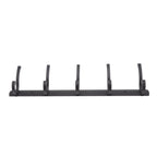 Door Hanging Hooks Modern Minimalist Black 5 Hooks Wall Mounted Thickened Aluminum Bathroom Door Row Hooks Coat Hooks