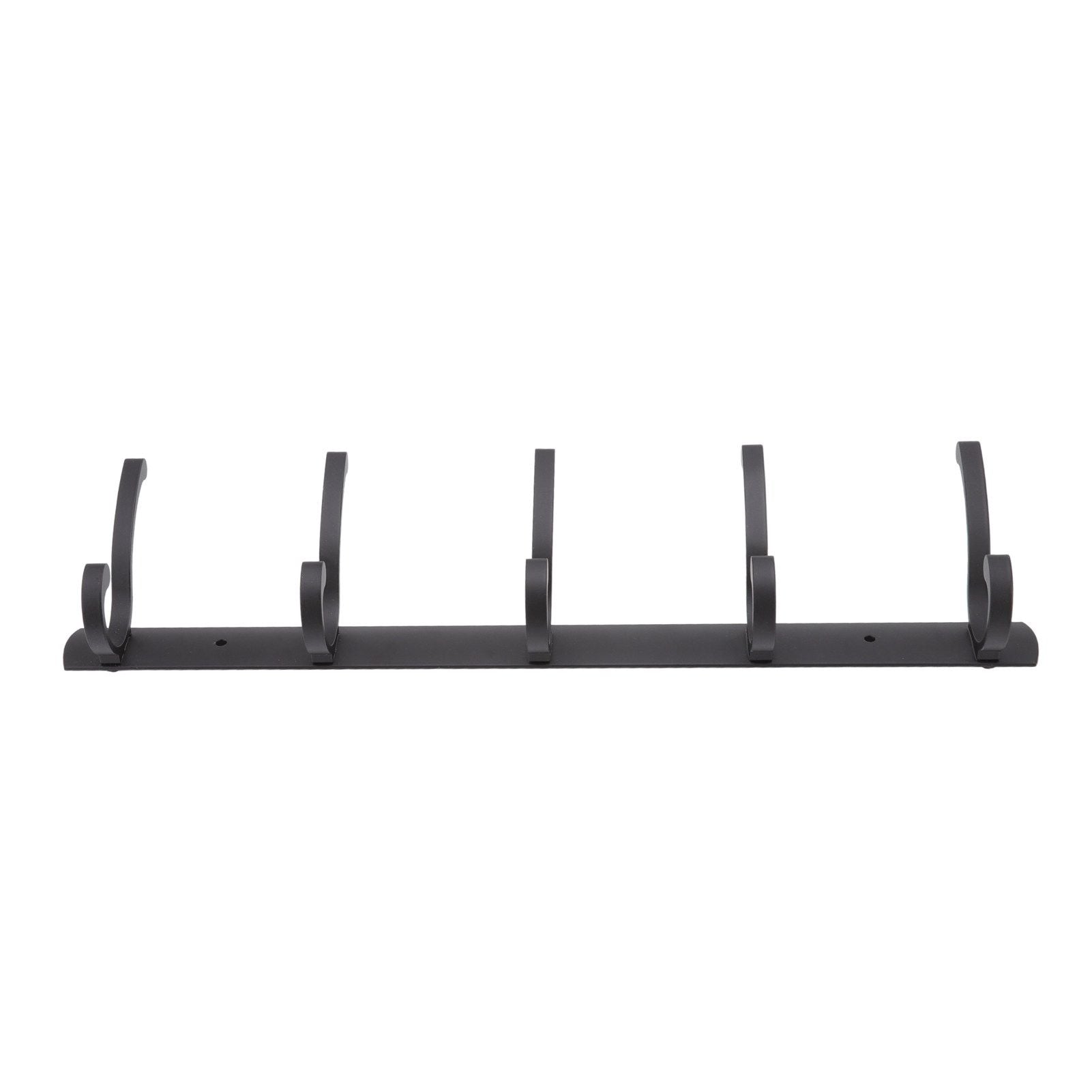 Door Hanging Hooks Modern Minimalist Black 5 Hooks Wall Mounted Thickened Aluminum Bathroom Door Row Hooks Coat Hooks