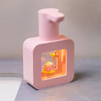 Touchless Automatic Sensor Soap Dispenser Cartoon Pet Waterproof Smart Foam Soap Dispenser Pink Little Dinosaur