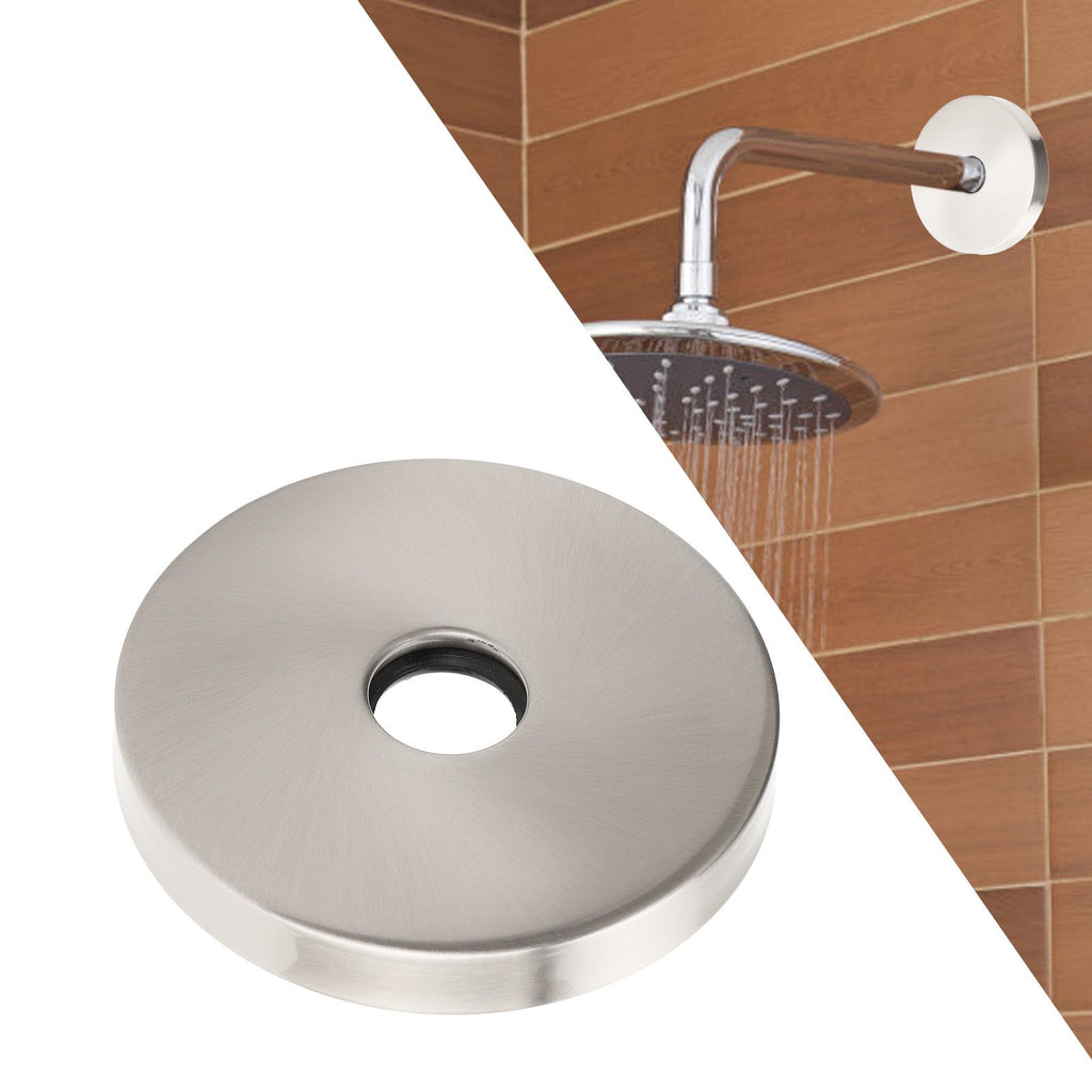 Large Shower Arm Flange 304 Stainless Steel Shower Arm Escutcheon Plate for G1/2in Pipe Replacement Home Brushed