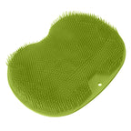 Bathroom Foot Massage Cushion TPE Foot Rub Pad Wall Mountable Foot Massager Mats with Suction Cup Green