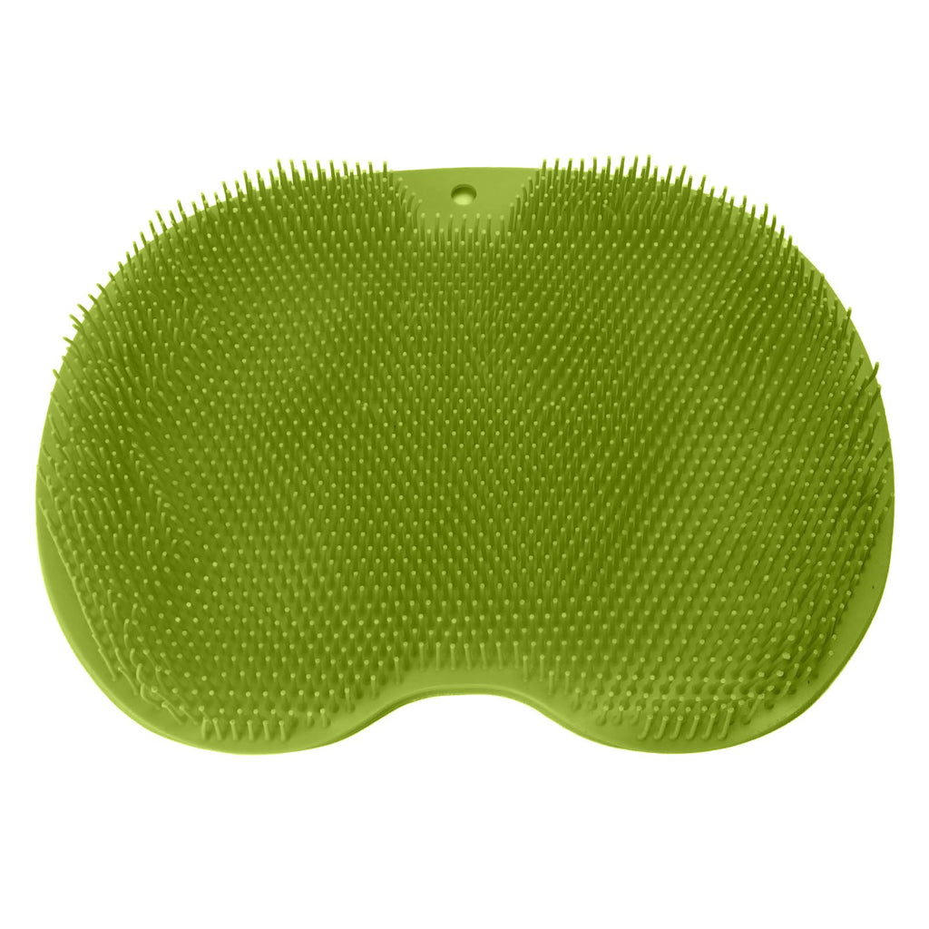 Bathroom Foot Massage Cushion TPE Foot Rub Pad Wall Mountable Foot Massager Mats with Suction Cup Green