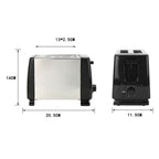 BH 002 Automatic Toaster Multifunctional 2 Slice Toaster Home Breakfast Machine AC 220V Black