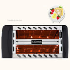 BH 002 Automatic Toaster Multifunctional 2 Slice Toaster Home Breakfast Machine AC 220V Black
