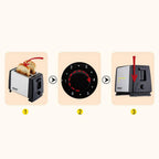 BH 002 Automatic Toaster Multifunctional 2 Slice Toaster Home Breakfast Machine AC 220V Black