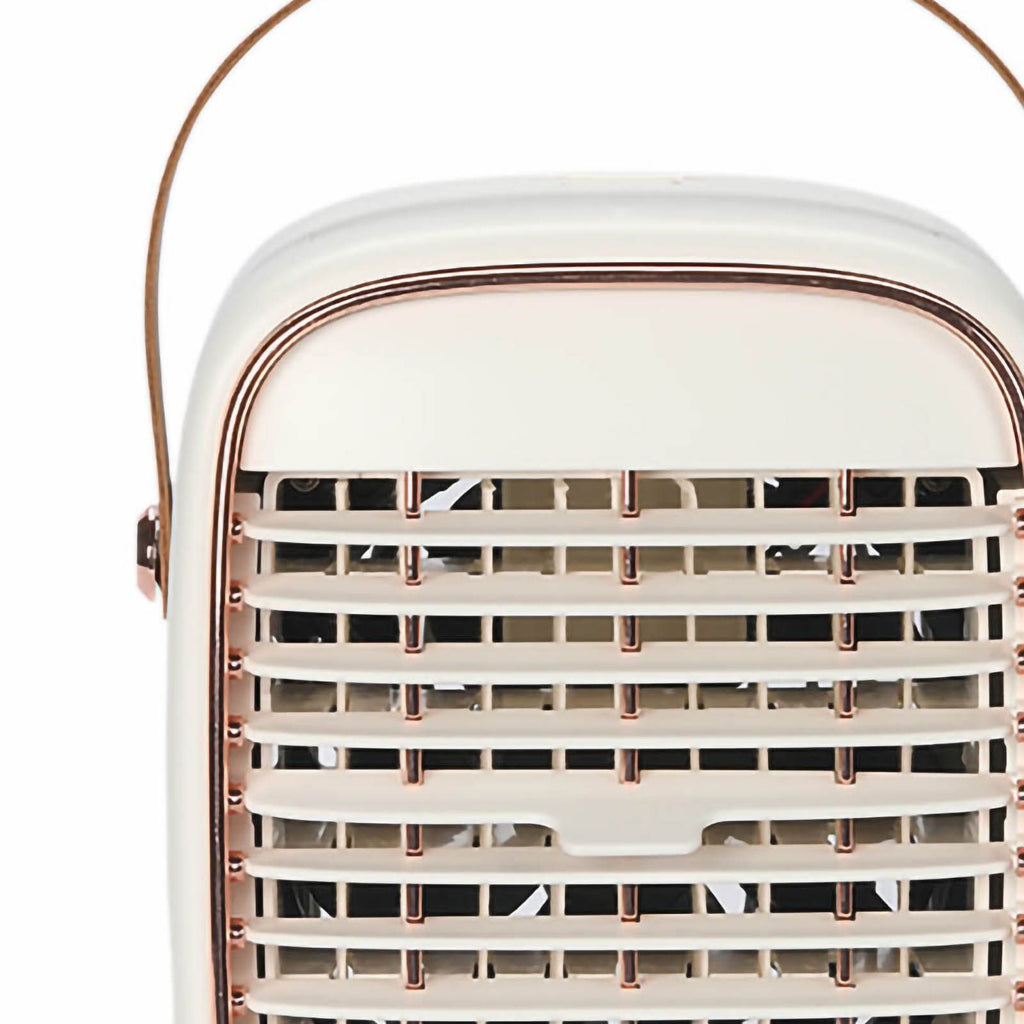 Air Conditioner Cooling Fan Silent USB Evaporative Cooler with Portable Carrying Strap for Home Office Car White