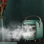 Air Conditioner Cooling Fan Silent USB Evaporative Cooler with Portable Carrying Strap for Home Office Car Green