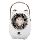 Air Conditioner Fan Multifunctional Portable 350ml Humidifying Spray Usb Rechargeable Air Cooler with LED Ambient Light