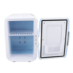 Car Fridge 4 Liters Durable ABS Cosmetic Storage Detachable Partition Portable Mini Fridge for Food Cosmetic Car Blue