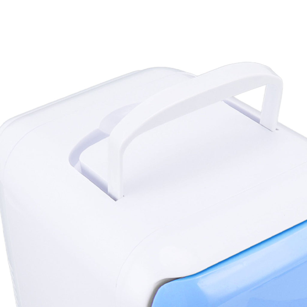 Car Fridge 4 Liters Durable ABS Cosmetic Storage Detachable Partition Portable Mini Fridge for Food Cosmetic Car Blue