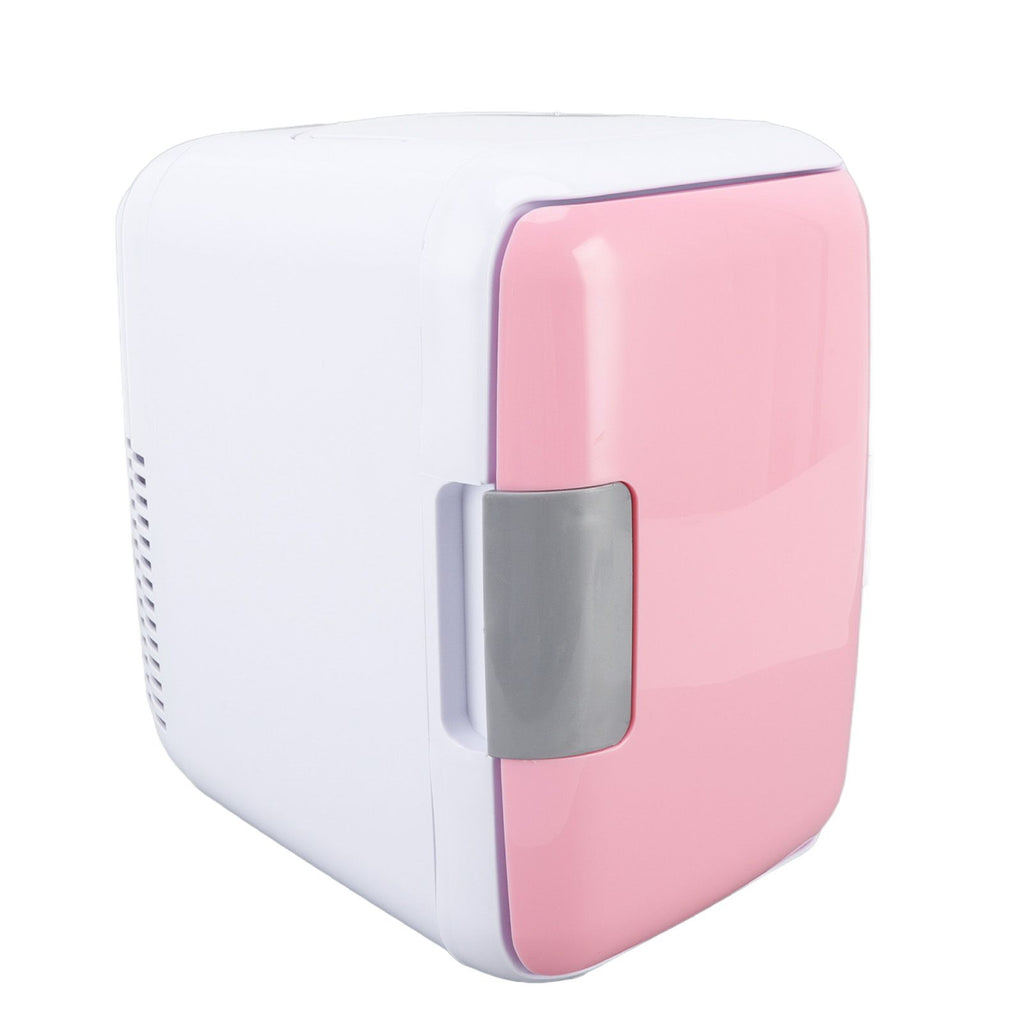Car Fridge 4 Liters Durable ABS Cosmetic Storage Detachable Partition Portable Mini Fridge for Food Cosmetic Car Pink