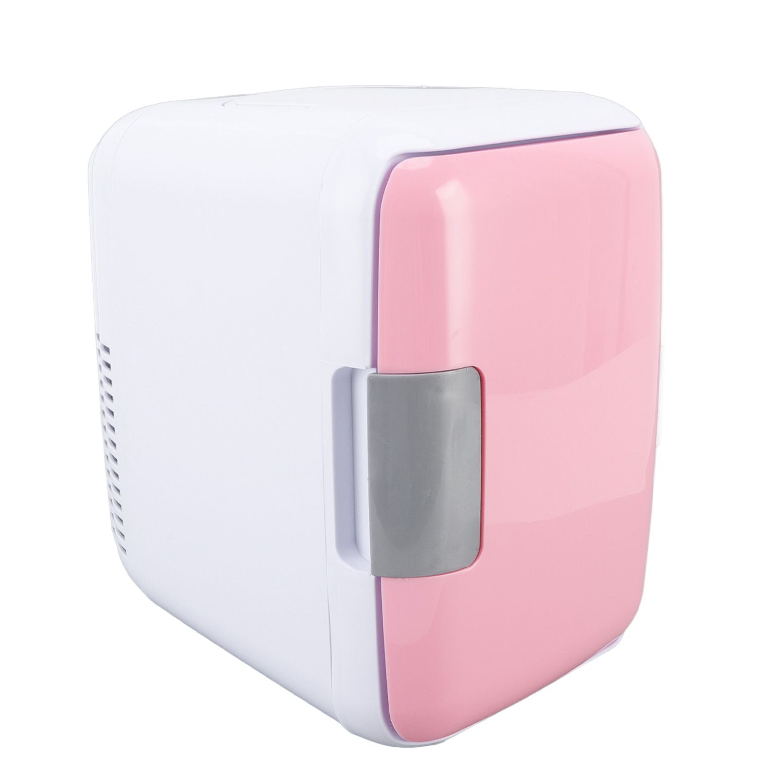 Car Fridge 4 Liters Durable ABS Cosmetic Storage Detachable Partition Portable Mini Fridge for Food Cosmetic Car Pink