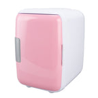 Car Fridge 4 Liters Durable ABS Cosmetic Storage Detachable Partition Portable Mini Fridge for Food Cosmetic Car Pink