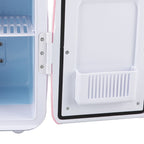 Car Fridge 4 Liters Durable ABS Cosmetic Storage Detachable Partition Portable Mini Fridge for Food Cosmetic Car Pink