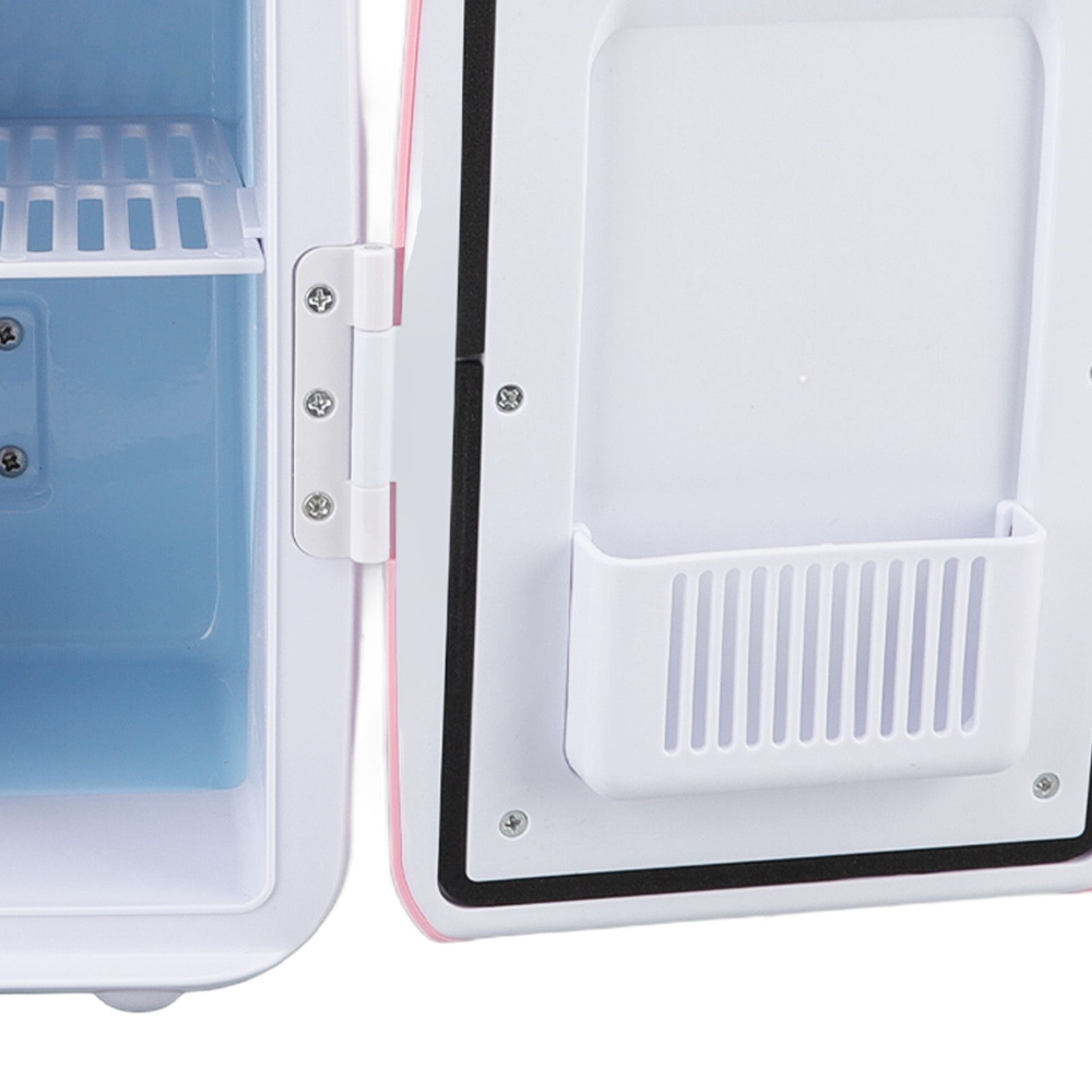 Car Fridge 4 Liters Durable ABS Cosmetic Storage Detachable Partition Portable Mini Fridge for Food Cosmetic Car Pink