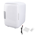 Car Fridge 4 Liters Durable ABS Cosmetic Storage Detachable Partition Portable Mini Fridge for Food Cosmetic Car White