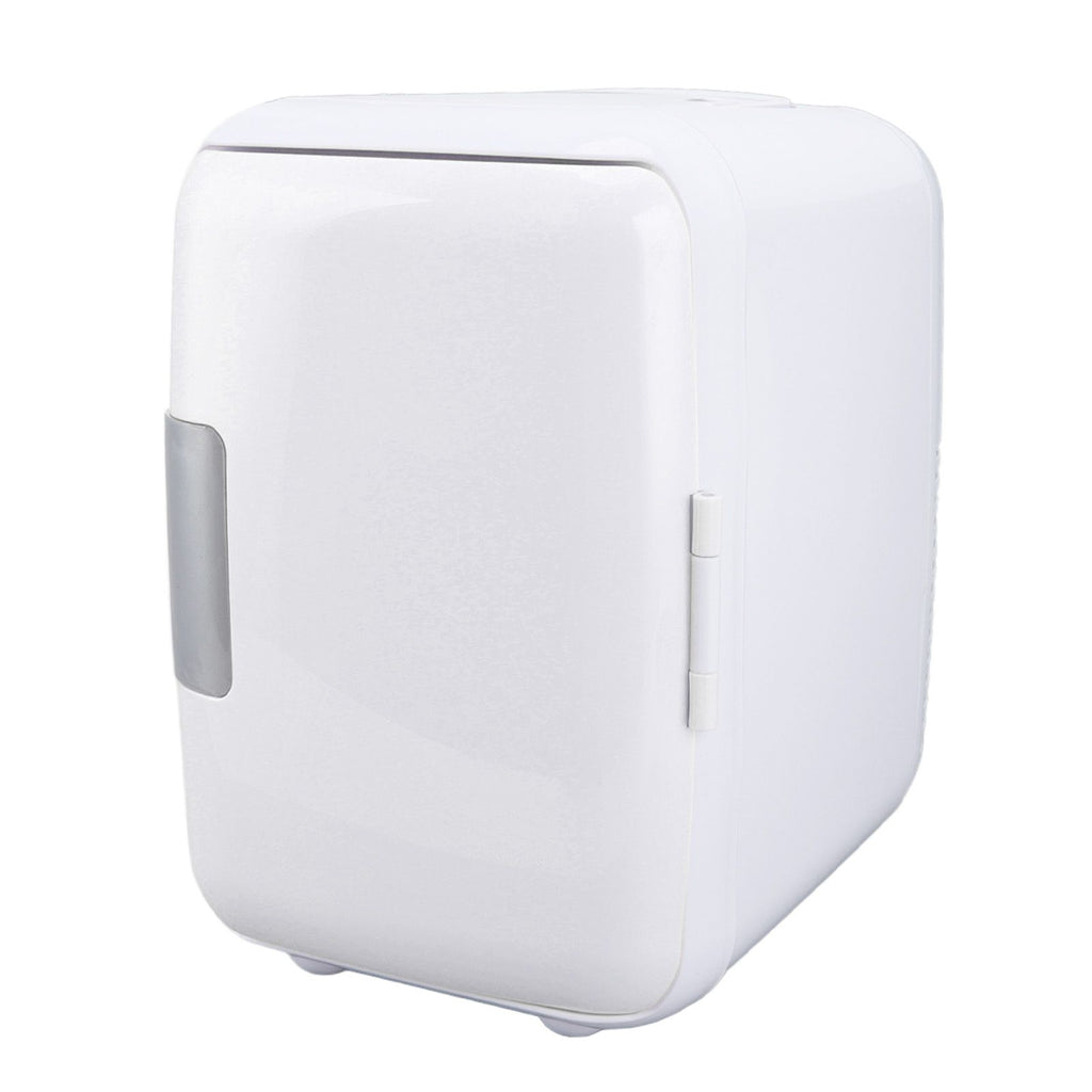 Car Fridge 4 Liters Durable ABS Cosmetic Storage Detachable Partition Portable Mini Fridge for Food Cosmetic Car White