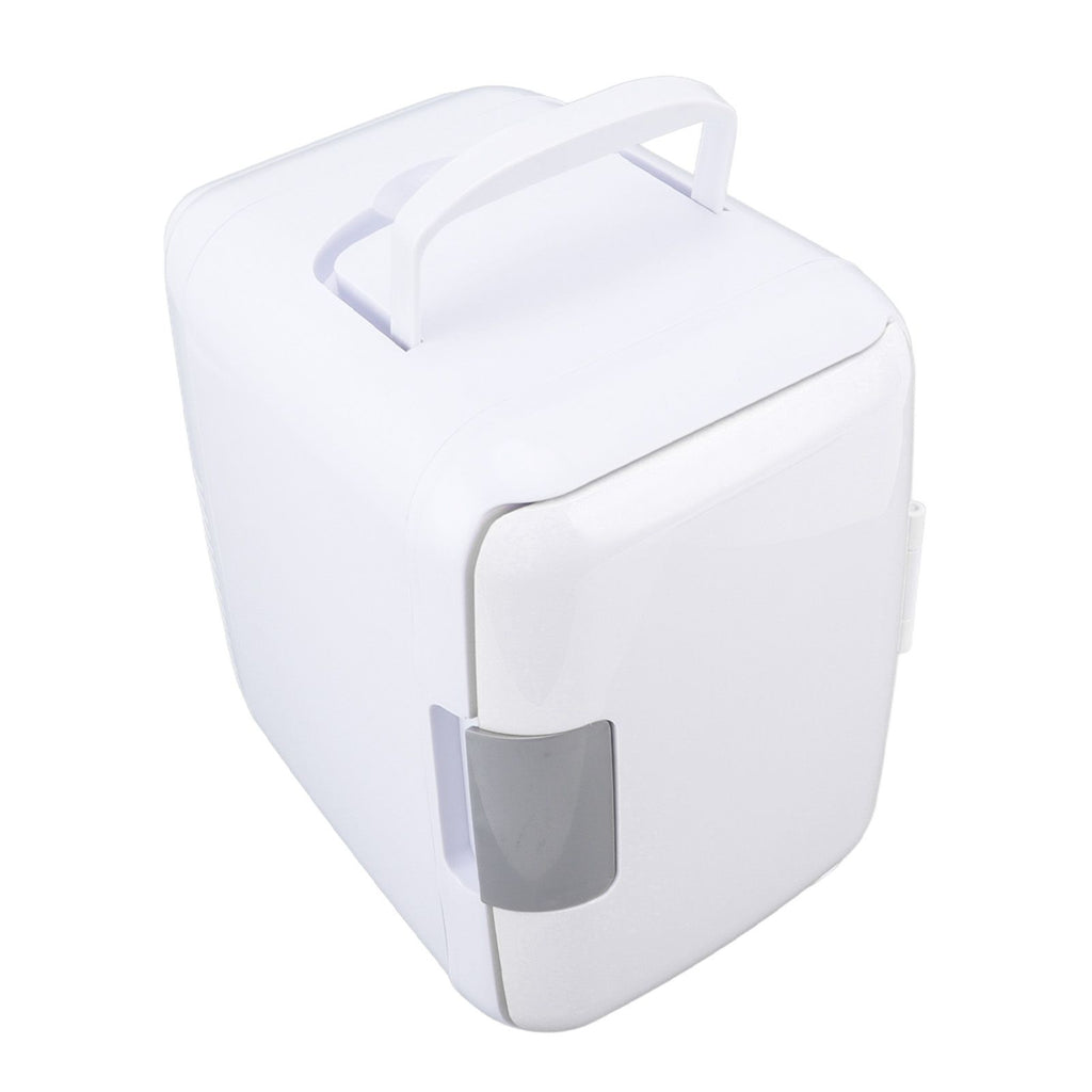 Car Fridge 4 Liters Durable ABS Cosmetic Storage Detachable Partition Portable Mini Fridge for Food Cosmetic Car White