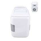 Car Fridge 4 Liters Durable ABS Cosmetic Storage Detachable Partition Portable Mini Fridge for Food Cosmetic Car White