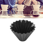 Coffee Filter Cup Resin Conical Reusable Hand Brewed Coffee Dripper Strainer for Kitchen Black