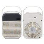 Portable Air Conditioner Fan 3 Wind Speed Efficient Misting Low Noise USB Air Conditioner Cooling Fan with Night Light White