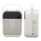 Portable Air Conditioner Fan 3 Wind Speed Efficient Misting Low Noise USB Air Conditioner Cooling Fan with Night Light White