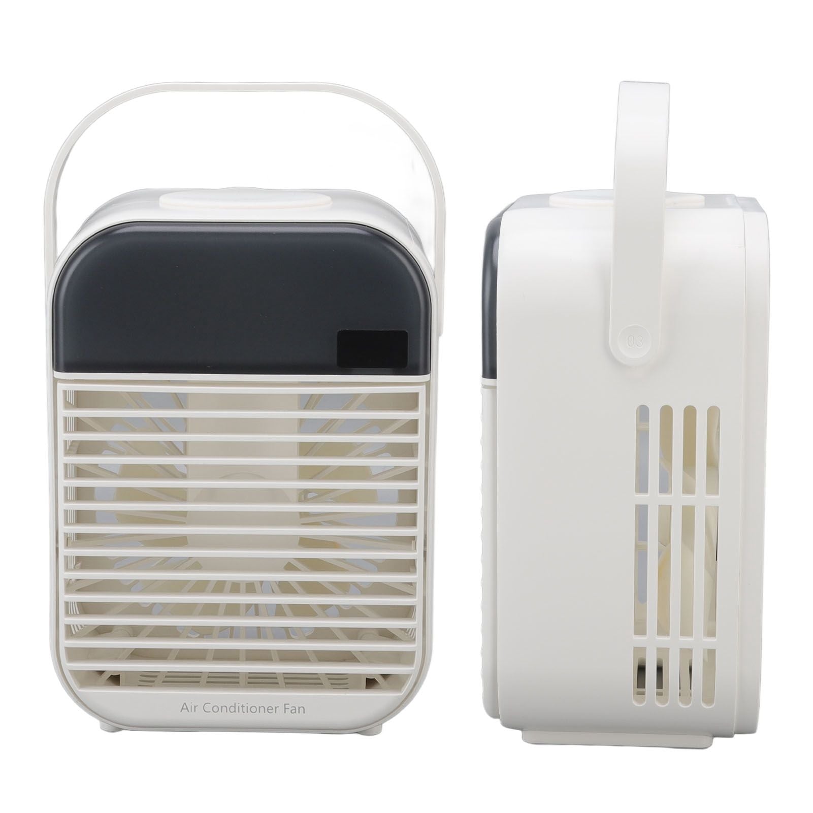 Portable Air Conditioner Fan 3 Wind Speed Efficient Misting Low Noise USB Air Conditioner Cooling Fan with Night Light White
