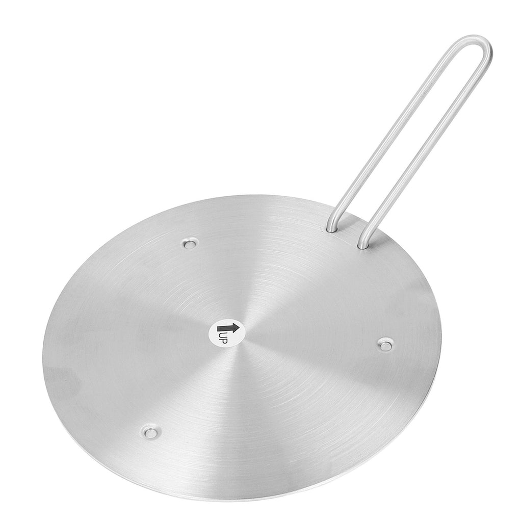 Heat Diffuser Stainless Steel Induction Cooker Diffuser Plate with Handle for Kitchen 19.5cm/7.68in