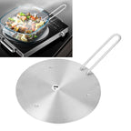 Heat Diffuser Stainless Steel Induction Cooker Diffuser Plate with Handle for Kitchen 23.5cm/9.25in