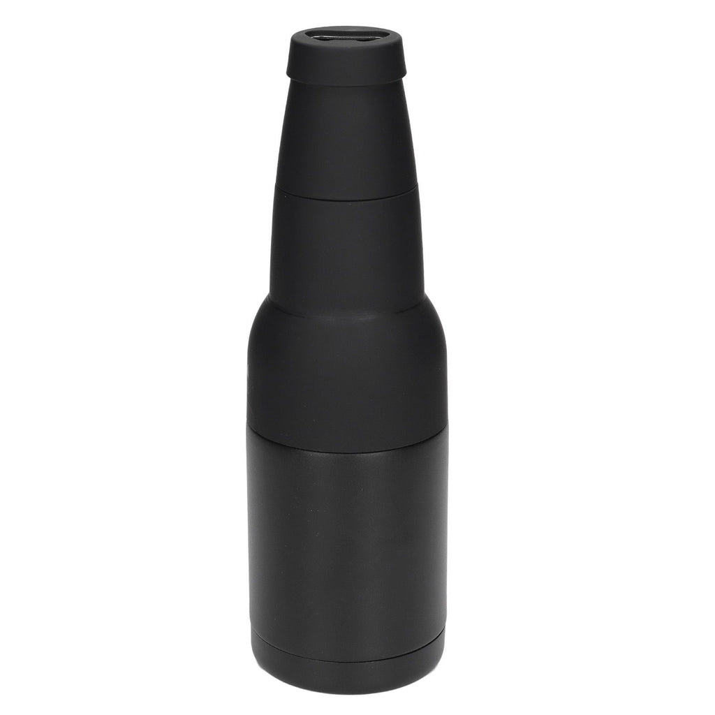 Vacuum Double Wall Stainless Steel Can Insulation and Cold Storage Tank with Bottle Opener Black