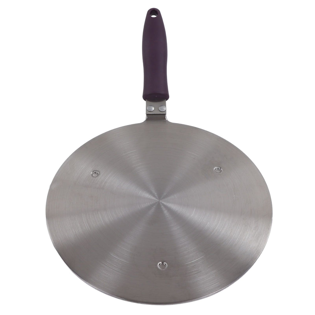 Induction Adapter Plate Stainless Steel Heat Diffuser with Purple Handle Kitchen Accessories for Iron Pot Ceramic Pot 19.5cm/7.68in