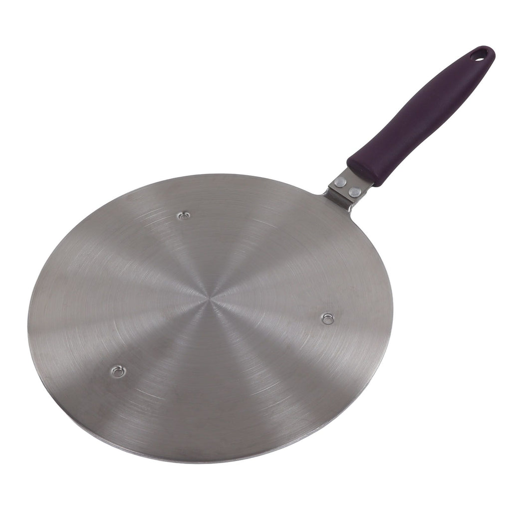 Induction Adapter Plate Stainless Steel Heat Diffuser with Purple Handle Kitchen Accessories for Iron Pot Ceramic Pot 21.5cm/8.46in