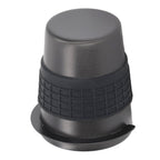 58mm Stainless Steel Coffee Dosing Cup Coffee Machine Handle Receiving Powder Cup with Silicone Ring Black