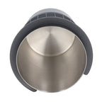 58mm Stainless Steel Coffee Dosing Cup Coffee Machine Handle Receiving Powder Cup with Silicone Ring Black