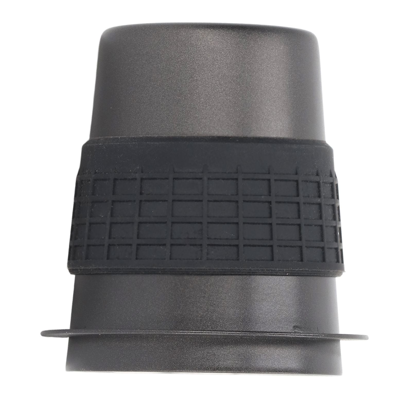 58mm Stainless Steel Coffee Dosing Cup Coffee Machine Handle Receiving Powder Cup with Silicone Ring Black