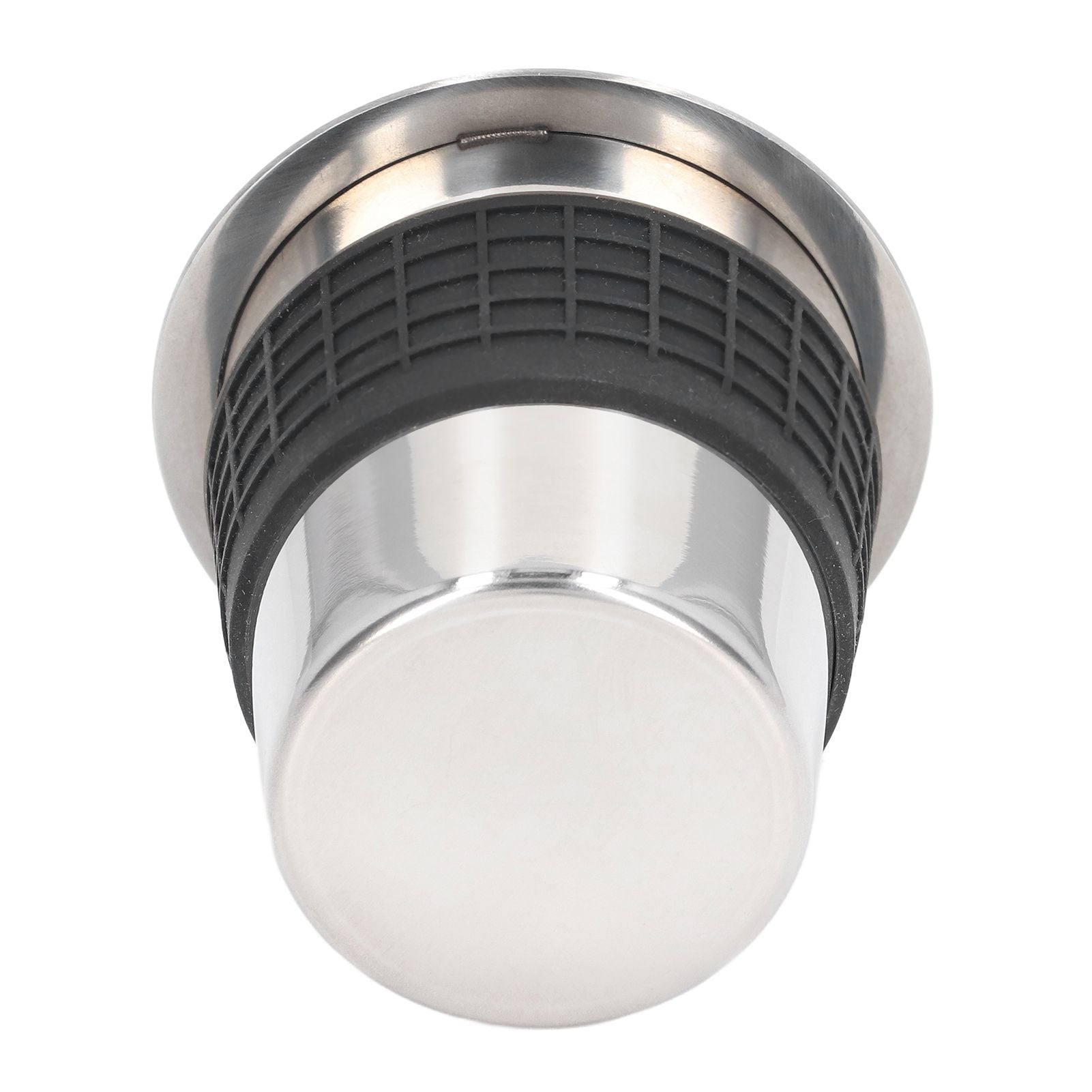 58mm Stainless Steel Coffee Dosing Cup Coffee Machine Handle Receiving Powder Cup with Silicone Ring Stainless Steel Color