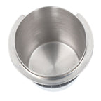 58mm Stainless Steel Coffee Dosing Cup Coffee Machine Handle Receiving Powder Cup with Silicone Ring Stainless Steel Color