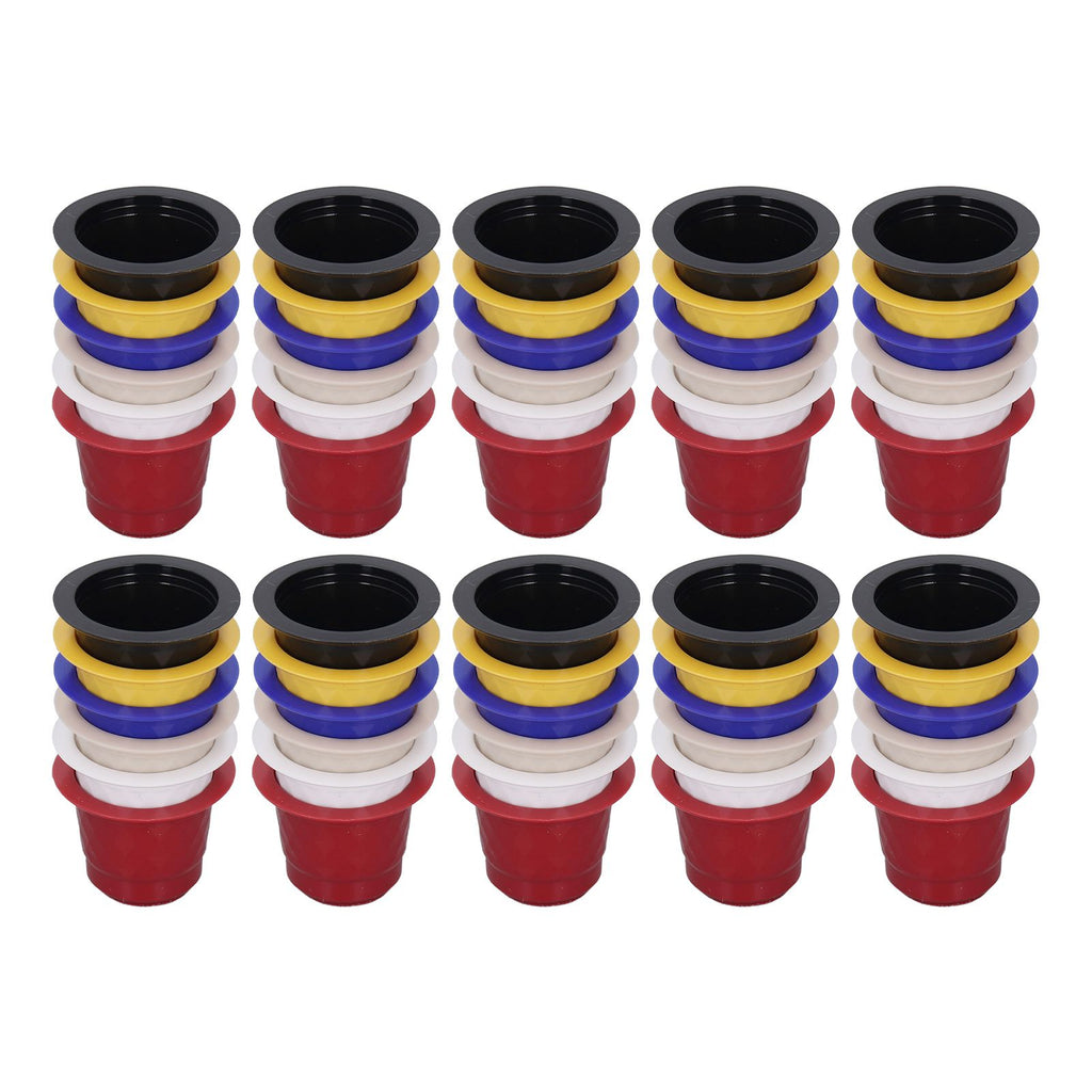 60pcs Refillable Disposable Coffee Capsule Cup Bottom Sealing Aluminum Film Plastic Coffee Filters for Home