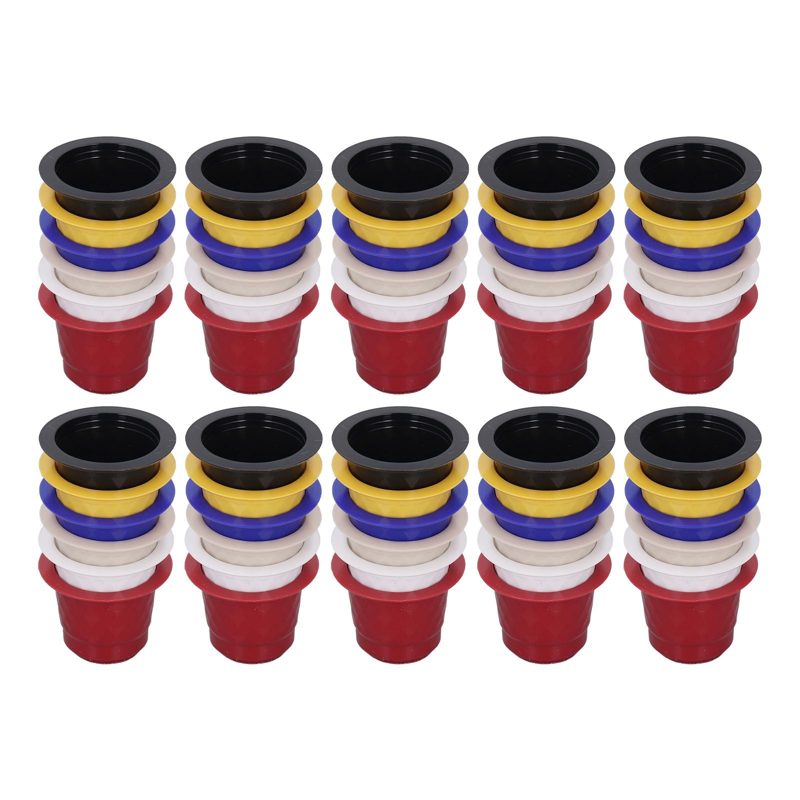 60pcs Refillable Disposable Coffee Capsule Cup Bottom Sealing Aluminum Film Plastic Coffee Filters for Home