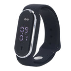 Anti Mosquito Bracelet Watch Silica Gel USB Rechargeable Ultrasonic Mosquito Repellent Bracelet for Outdoor Black