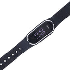 Anti Mosquito Bracelet Watch Silica Gel USB Rechargeable Ultrasonic Mosquito Repellent Bracelet for Outdoor Black