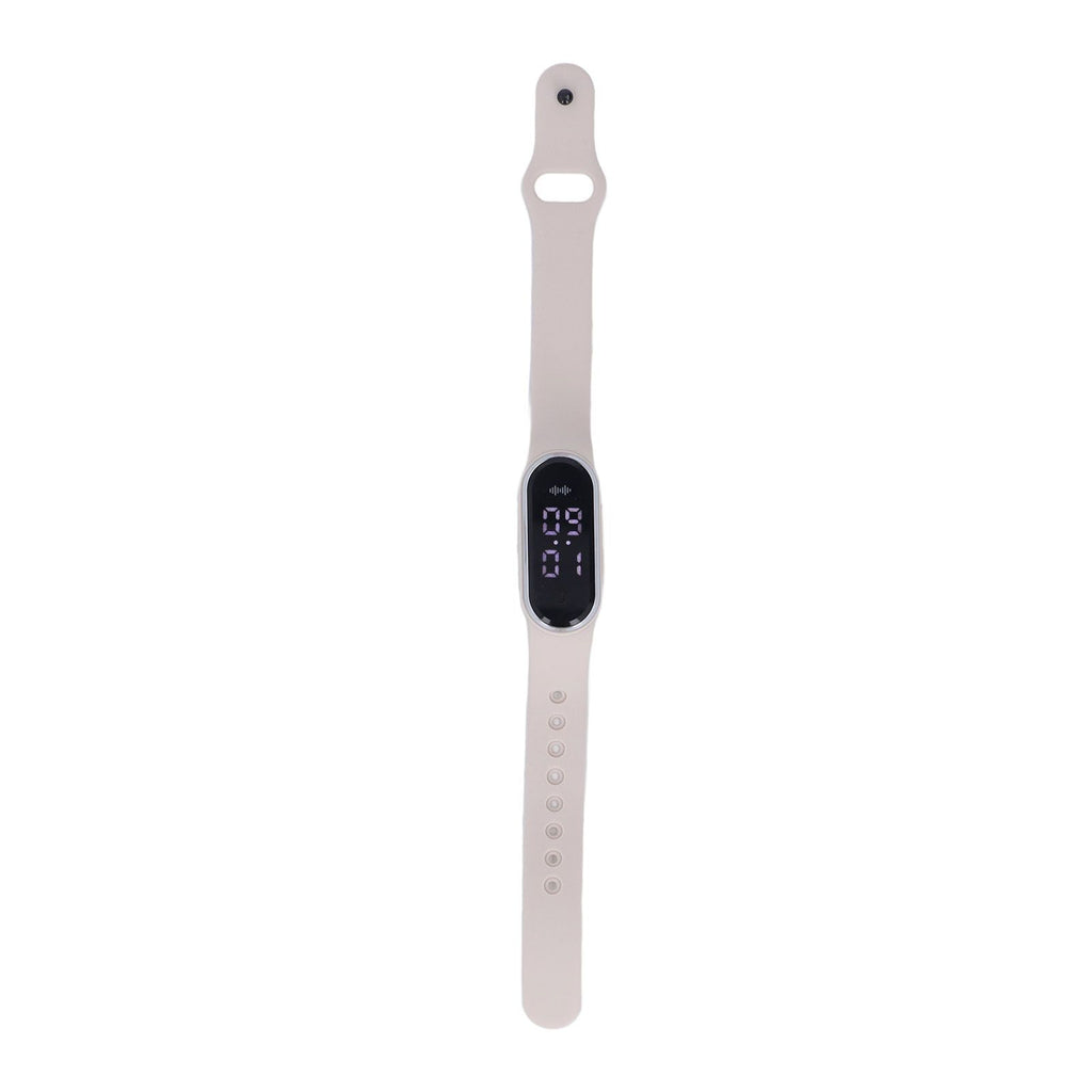 Anti Mosquito Bracelet Watch Silica Gel USB Rechargeable Ultrasonic Mosquito Repellent Bracelet for Outdoor White