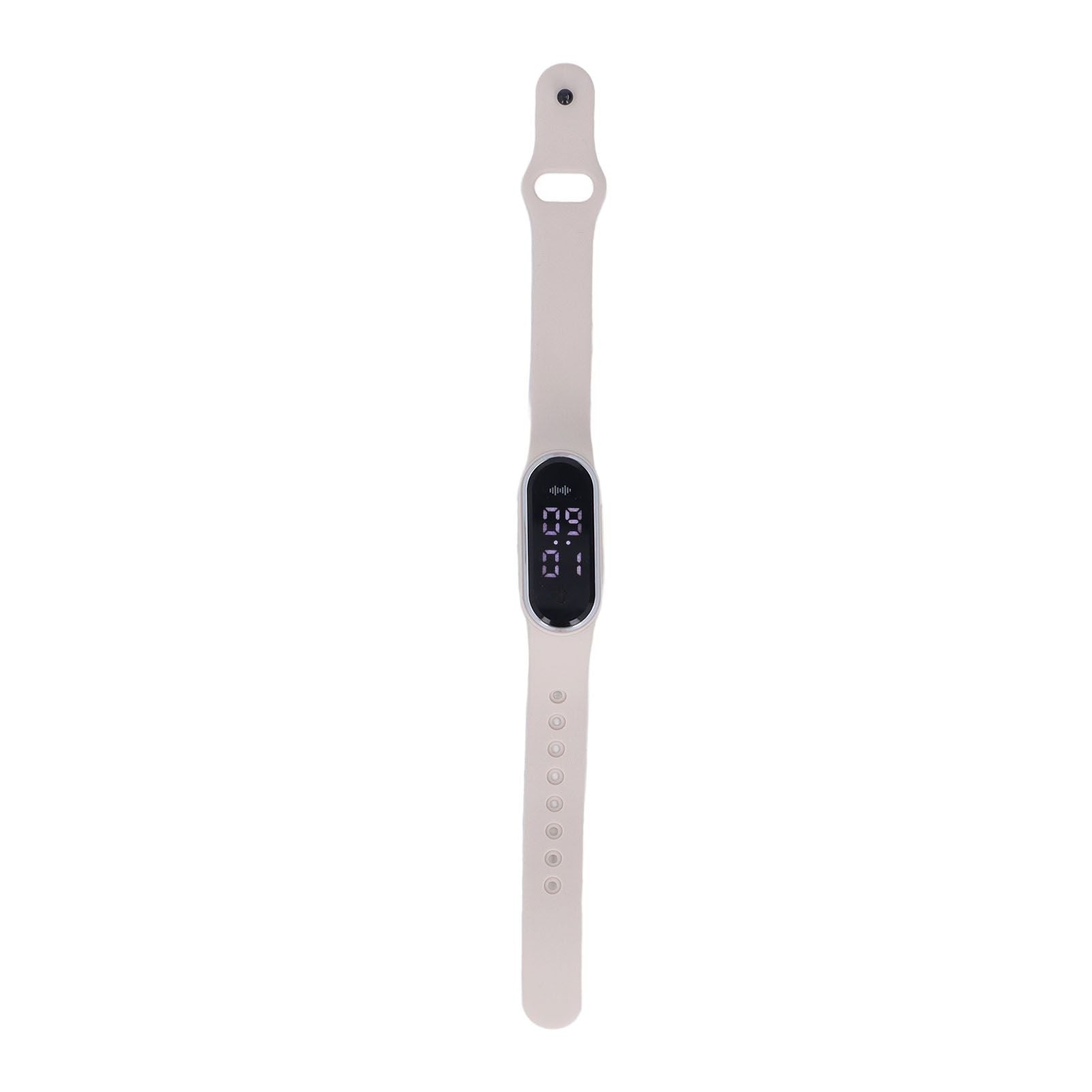 Anti Mosquito Bracelet Watch Silica Gel USB Rechargeable Ultrasonic Mosquito Repellent Bracelet for Outdoor White