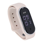Anti Mosquito Bracelet Watch Silica Gel USB Rechargeable Ultrasonic Mosquito Repellent Bracelet for Outdoor White